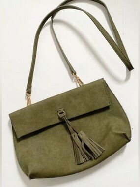 Antropologie Sue Crossbody Bag
with Tassels & Gold Accents